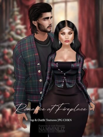 Romance at fire place V1