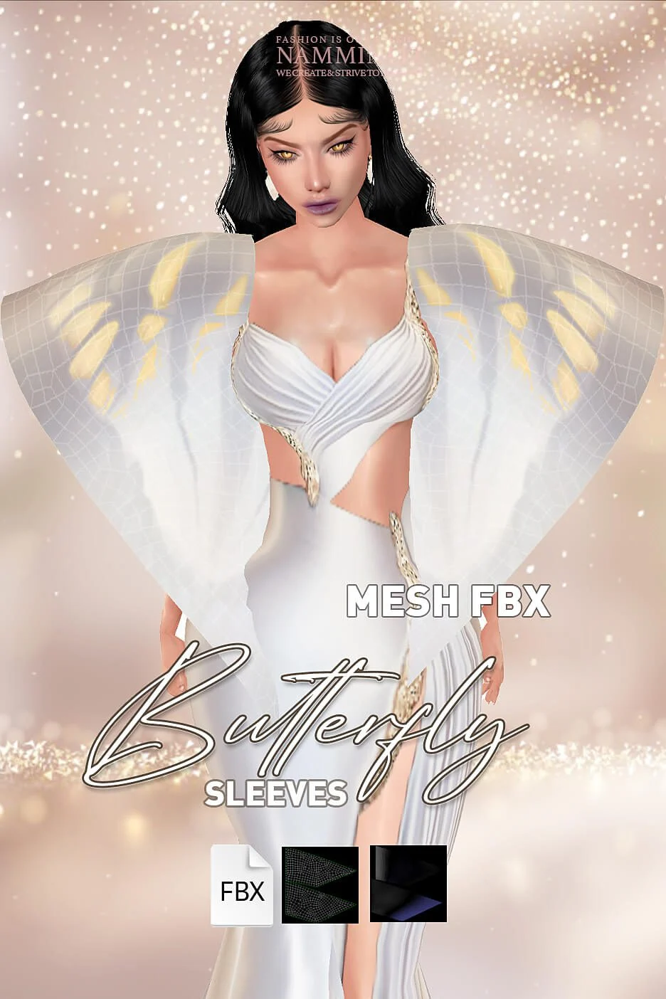Butterfly Sleeves V2 HD MESH XMF FBX