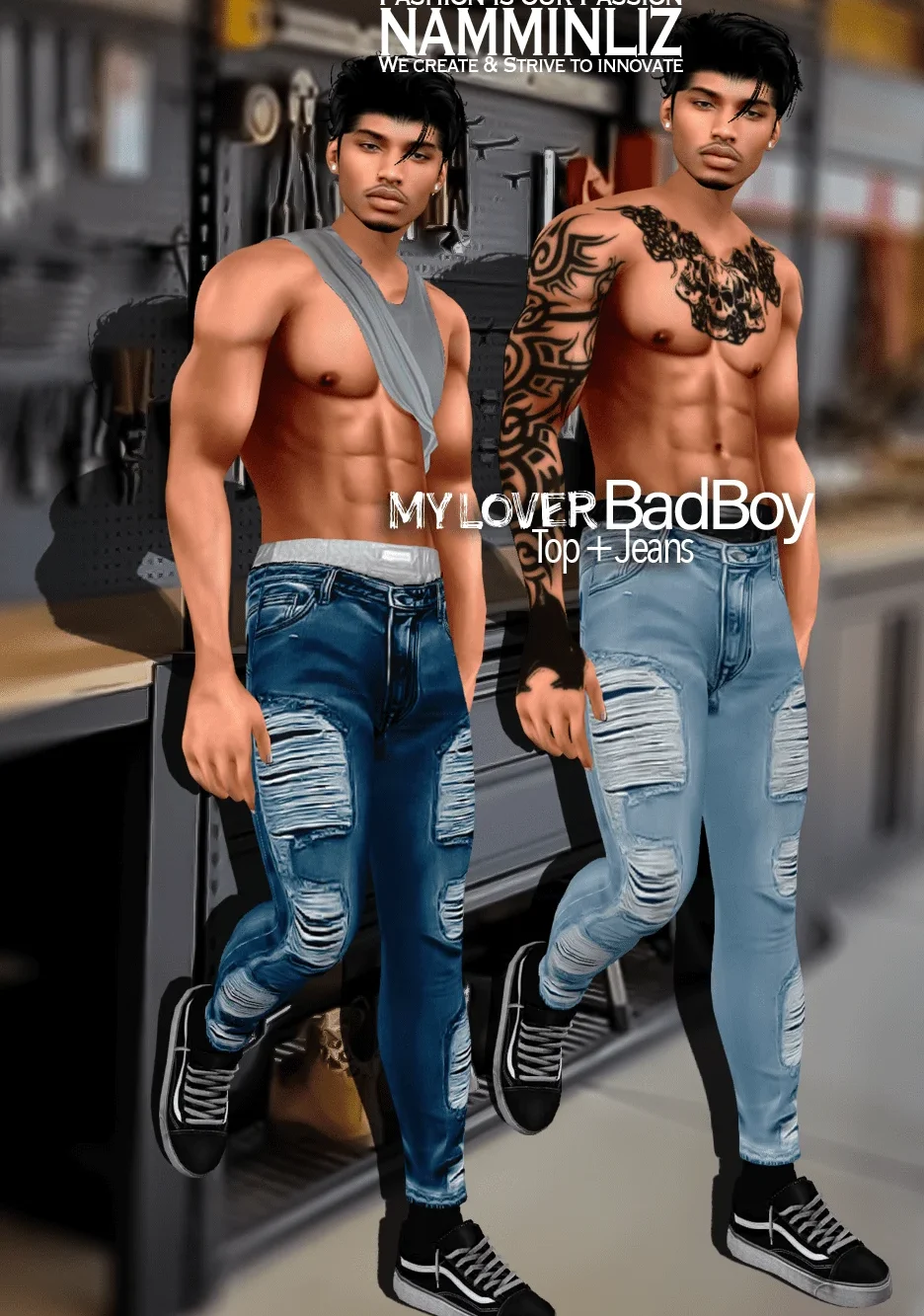 My Lover Bad Boy Top + Jeans  to 2 Clients