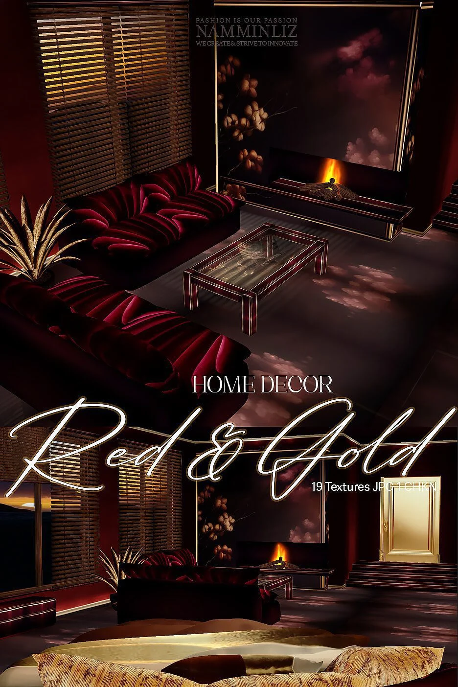 Red & Gold Home decor