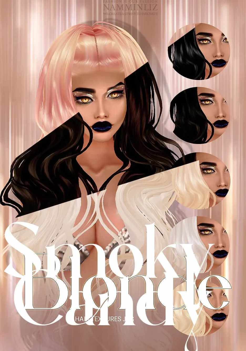Enhance IMVU Namminliz's stunning beautiful store File Sale! baby hair edges, baby hair mesh reign