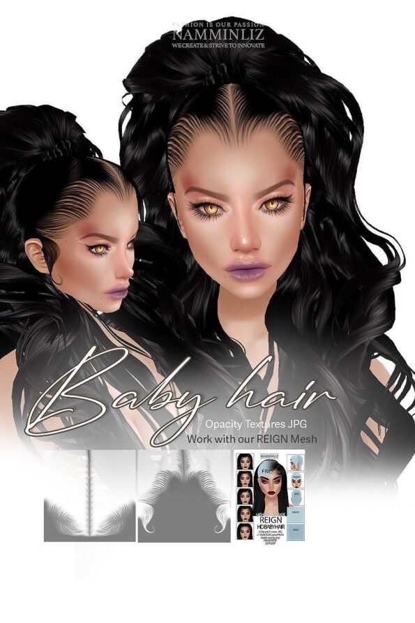 Enhance IMVU Namminliz's stunning beautiful store File Sale! baby hair edges, baby hair mesh reign