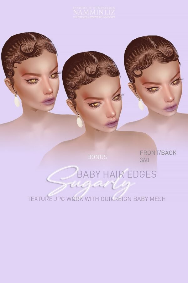 Enhance IMVU Namminliz's stunning beautiful store File Sale! baby hair edges, baby hair mesh reign