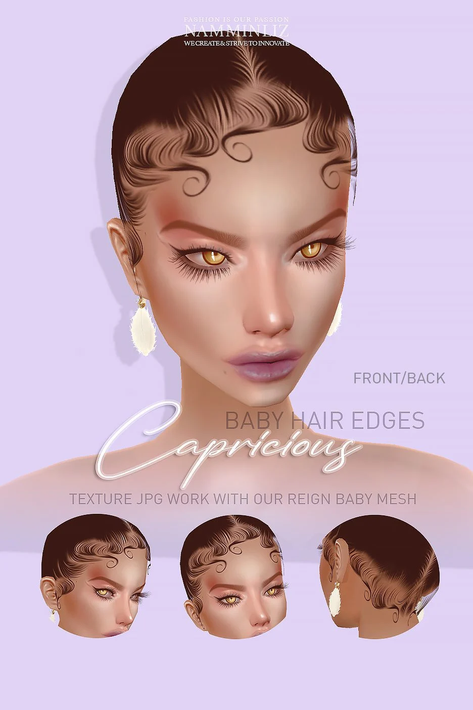 CapriciousV1 Enhance IMVU Namminliz's stunning beautiful store File Sale! baby hair edges, baby hair mesh reign