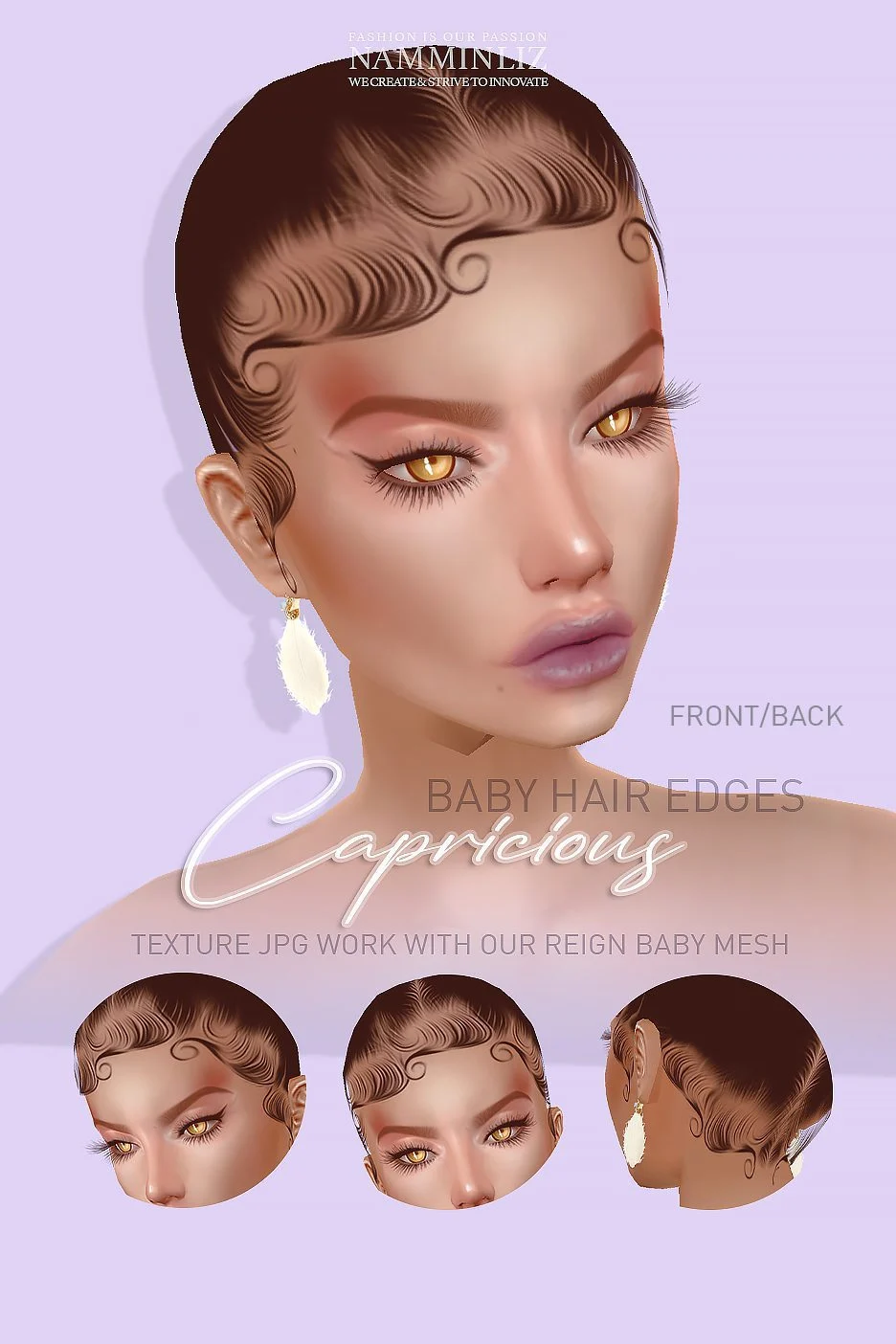 CapriciousV2 Enhance IMVU Namminliz's stunning beautiful store File Sale! baby hair edges, baby hair mesh reign