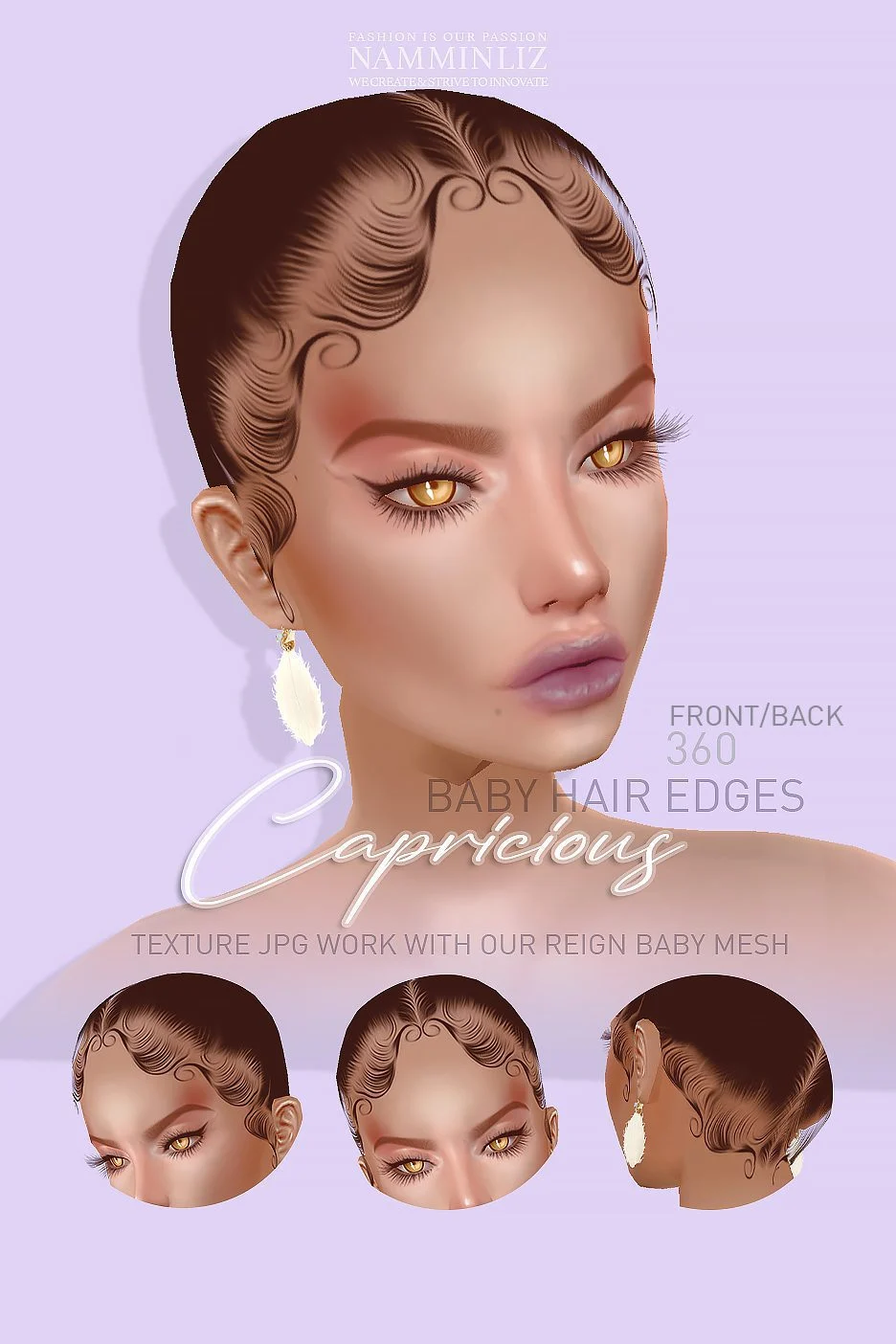 CapriciousV3 Enhance IMVU Namminliz's stunning beautiful store File Sale! baby hair edges, baby hair mesh reign