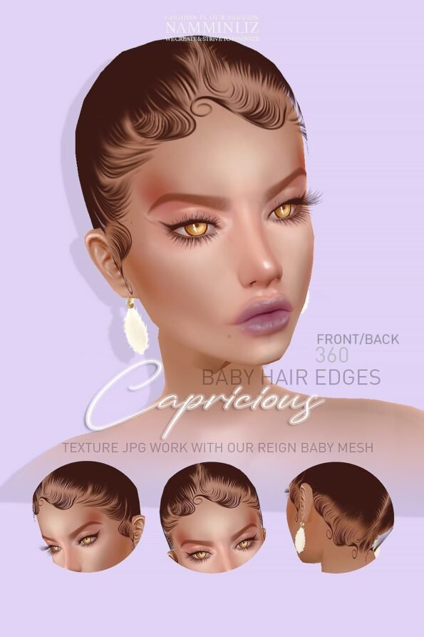 Enhance IMVU Namminliz's stunning beautiful store File Sale! baby hair edges, baby hair mesh reign