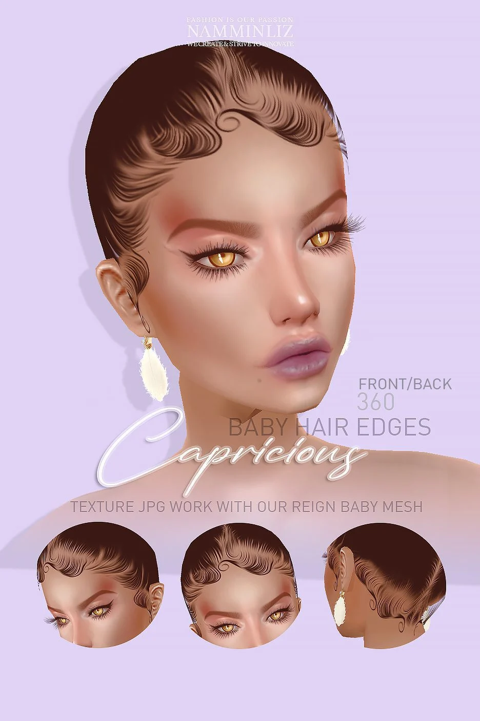 CapriciousV4 Enhance IMVU Namminliz's stunning beautiful store File Sale! baby hair edges, baby hair mesh reign