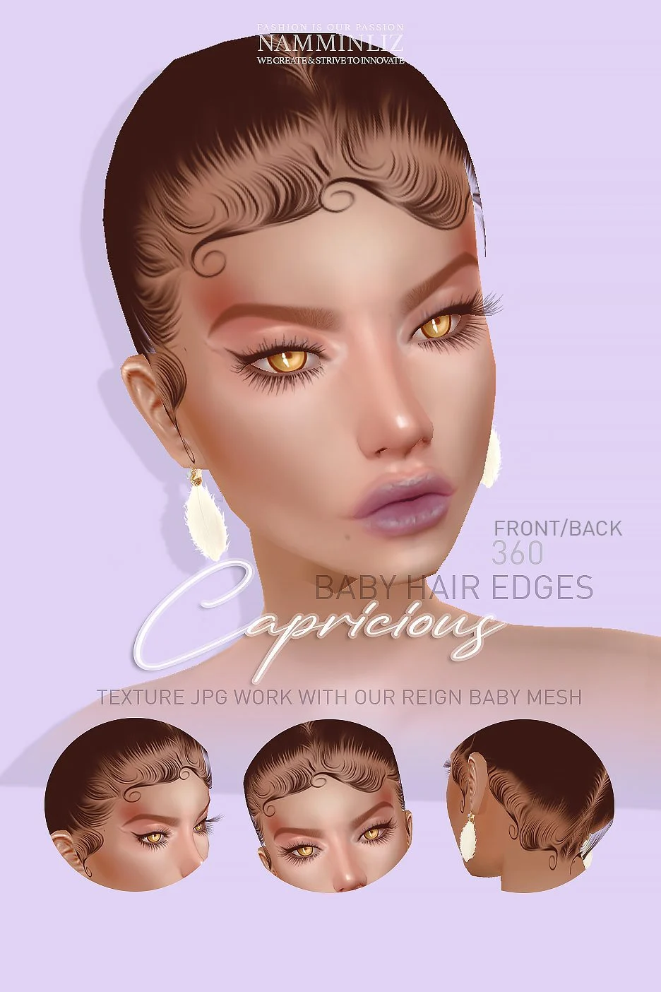 CapriciousV5 Enhance IMVU Namminliz's stunning beautiful store File Sale! baby hair edges, baby hair mesh reign