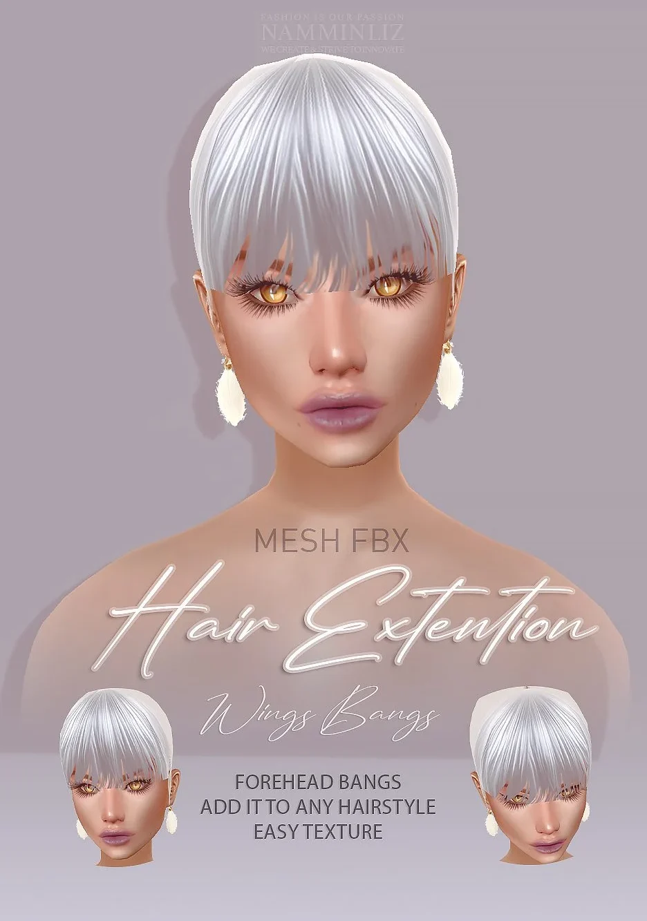 Enhance IMVU Namminliz's stunning beautiful store File Sale! baby hair edges, baby hair mesh reign