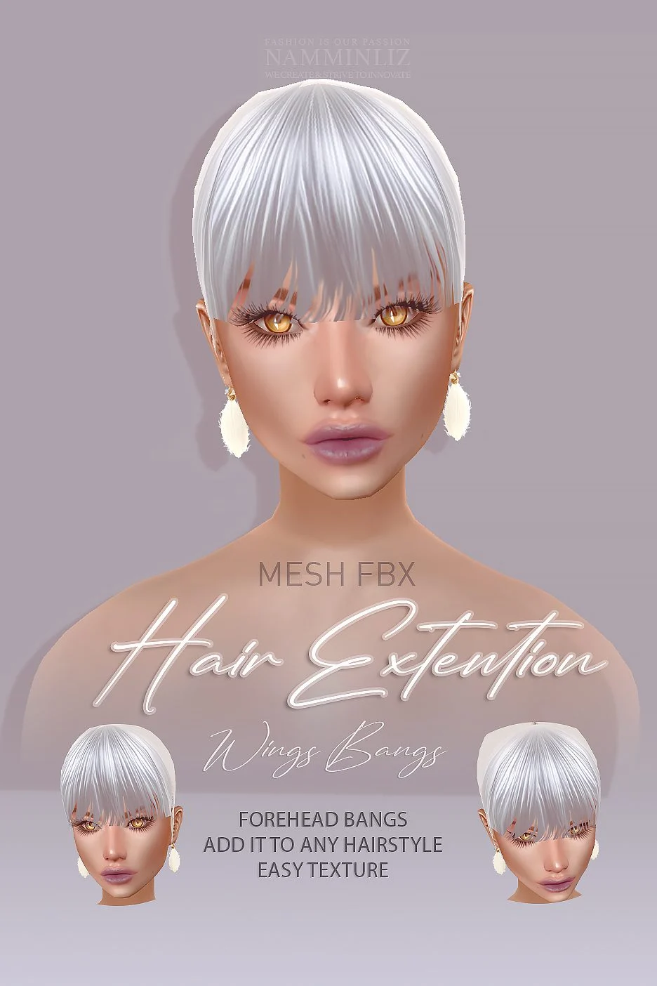 Enhance IMVU Namminliz's stunning beautiful store File Sale! baby hair edges, baby hair mesh reign