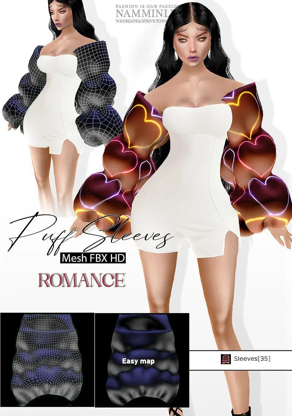Enhance IMVU Namminliz's stunning beautiful store File Sale! baby hair edges, baby hair mesh reign