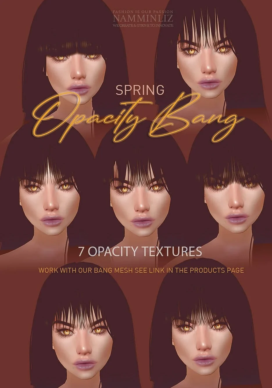 Enhance IMVU Namminliz's stunning beautiful store File Sale! baby hair edges, baby hair mesh reign