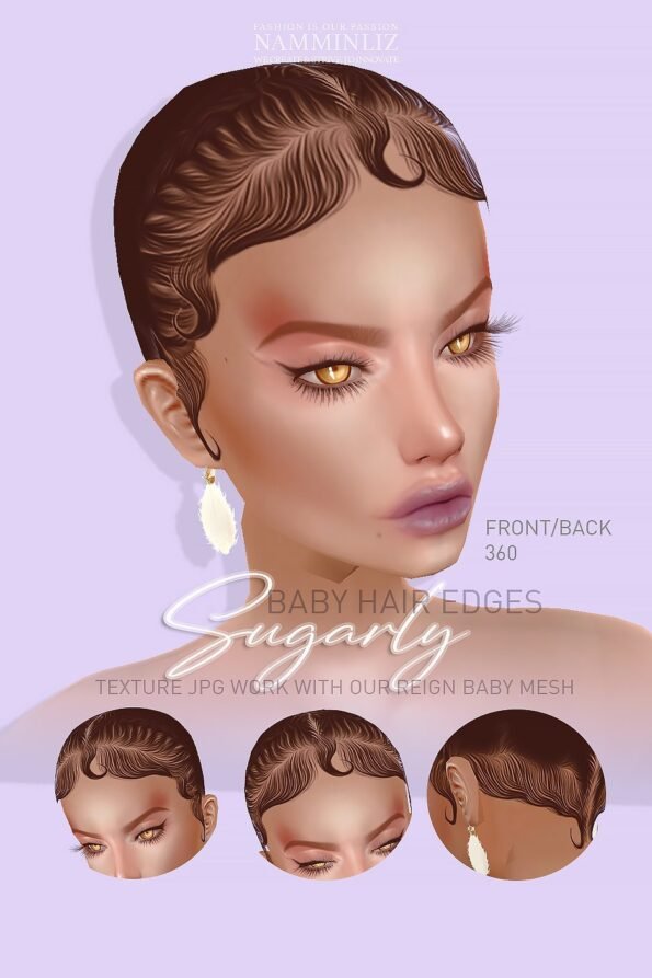 Enhance IMVU Namminliz's stunning beautiful store File Sale! baby hair edges, baby hair mesh reign