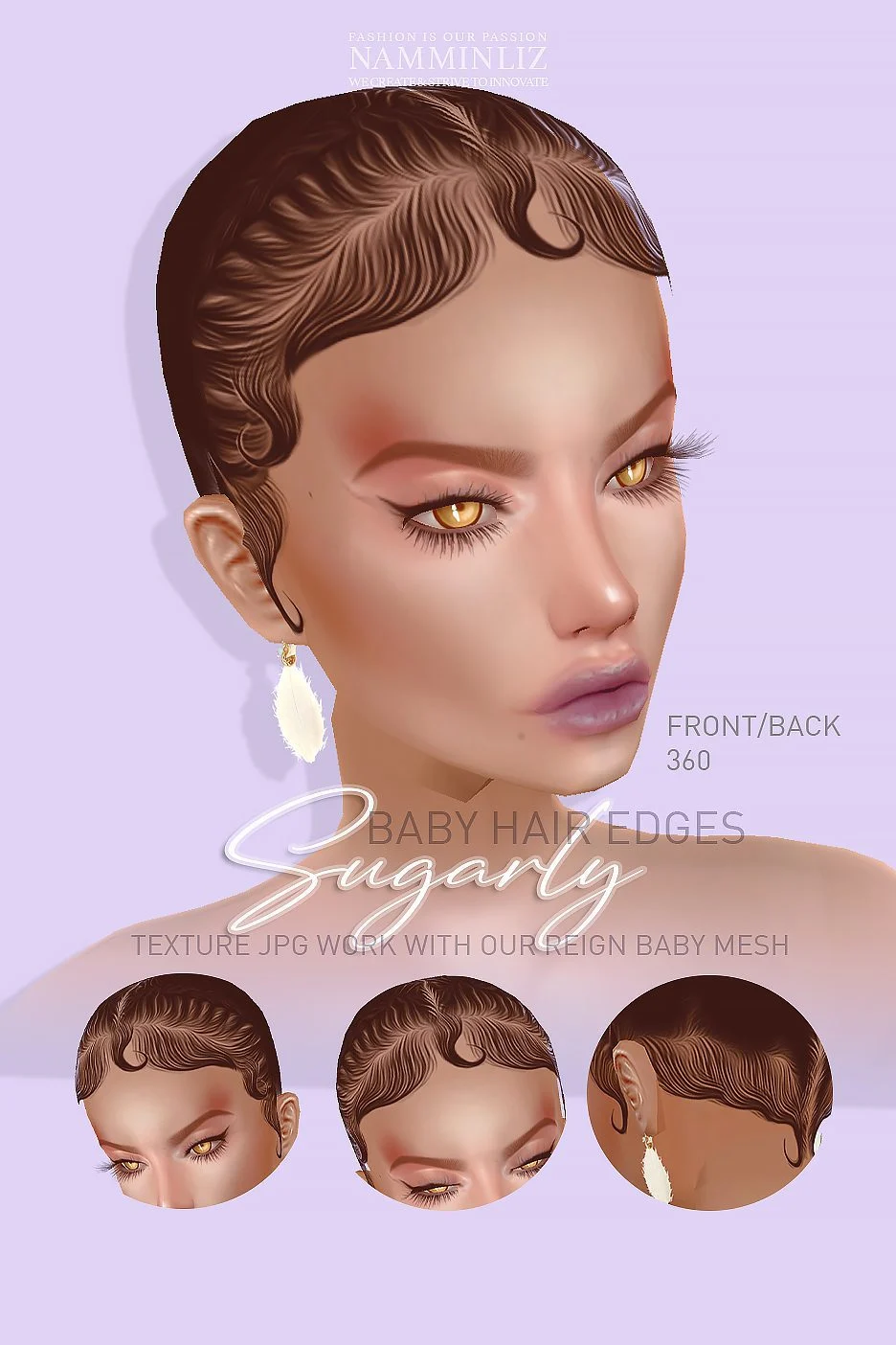 SugarlyV2 Enhance IMVU Namminliz's stunning beautiful store File Sale! baby hair edges, baby hair mesh reign