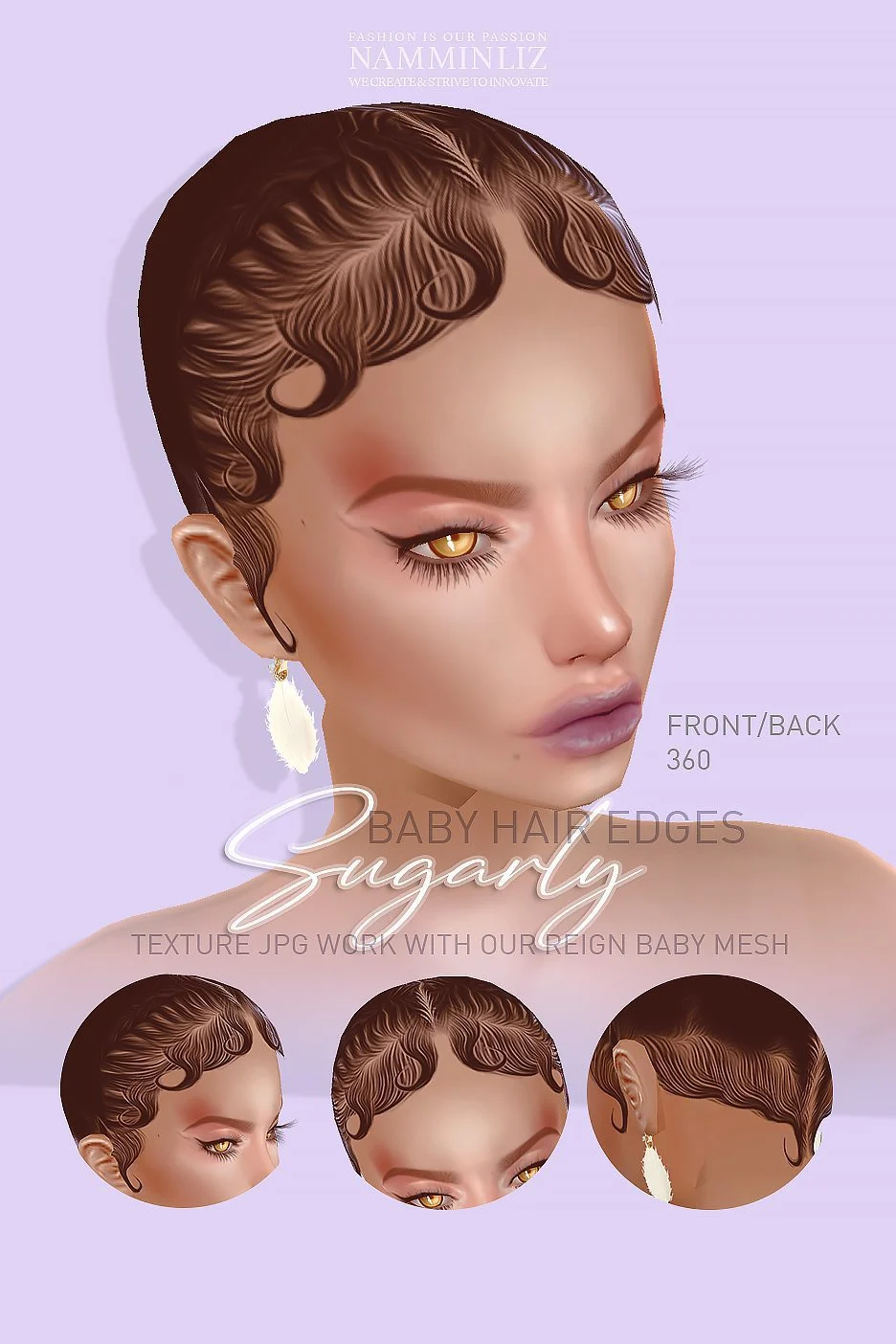 SugarlyV3 Enhance IMVU Namminliz's stunning beautiful store File Sale! baby hair edges, baby hair mesh reign