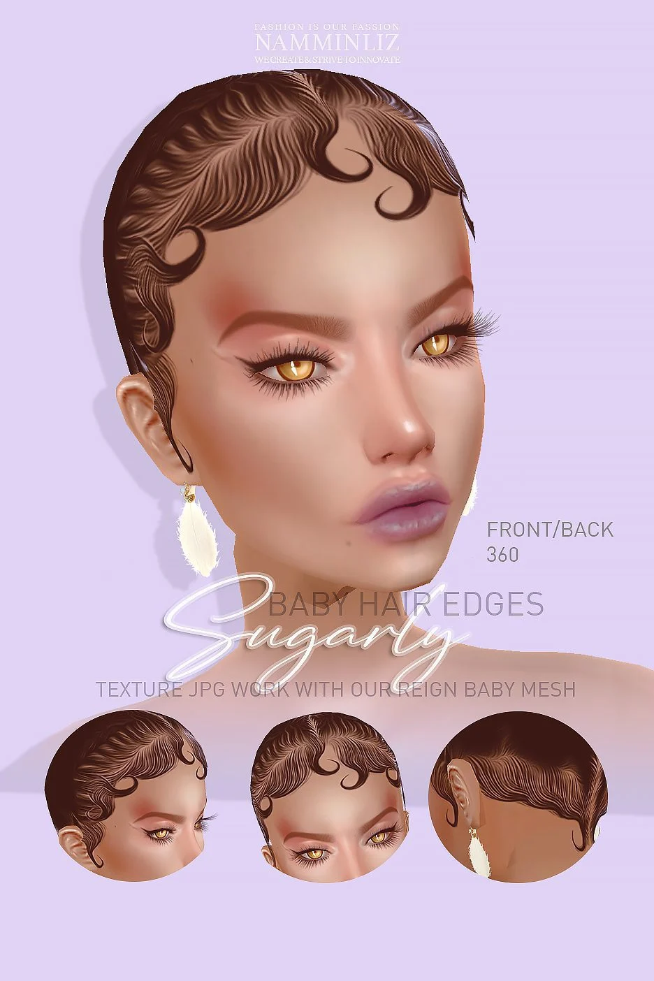 SugarlyV4 Enhance IMVU Namminliz's stunning beautiful store File Sale! baby hair edges, baby hair mesh reign