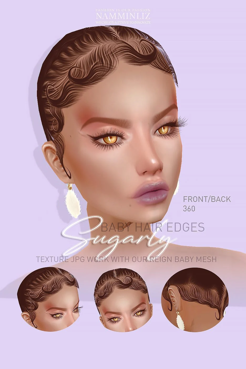SugarlyV5 Enhance IMVU Namminliz's stunning beautiful store File Sale! baby hair edges, baby hair mesh reign