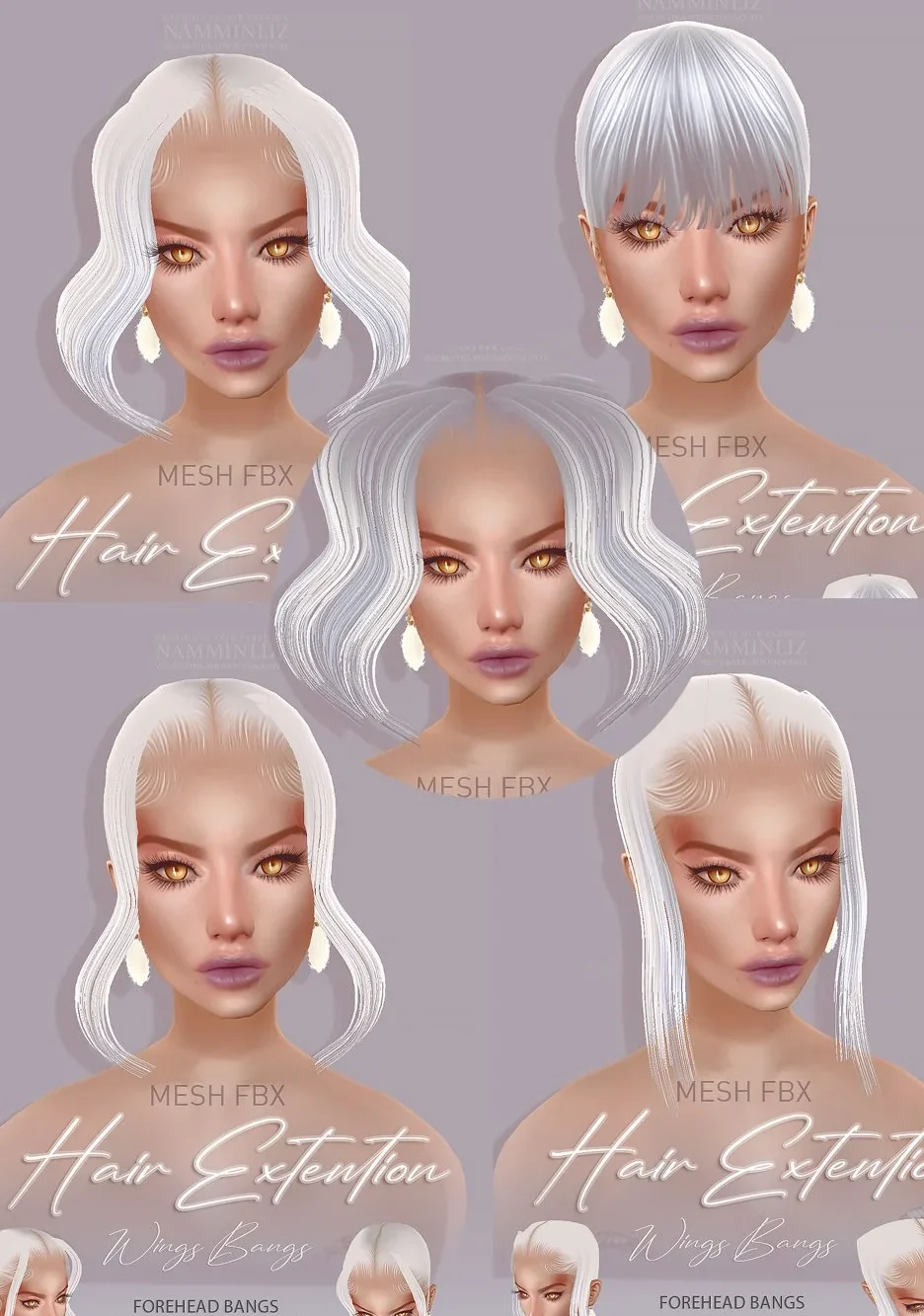 Enhance IMVU Namminliz's stunning beautiful store File Sale! baby hair edges, baby hair mesh reign