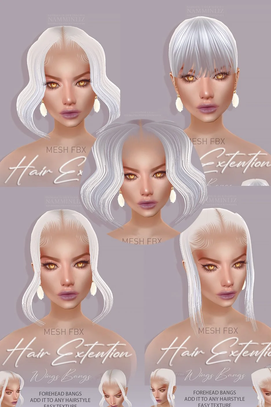 Enhance IMVU Namminliz's stunning beautiful store File Sale! baby hair edges, baby hair mesh reign