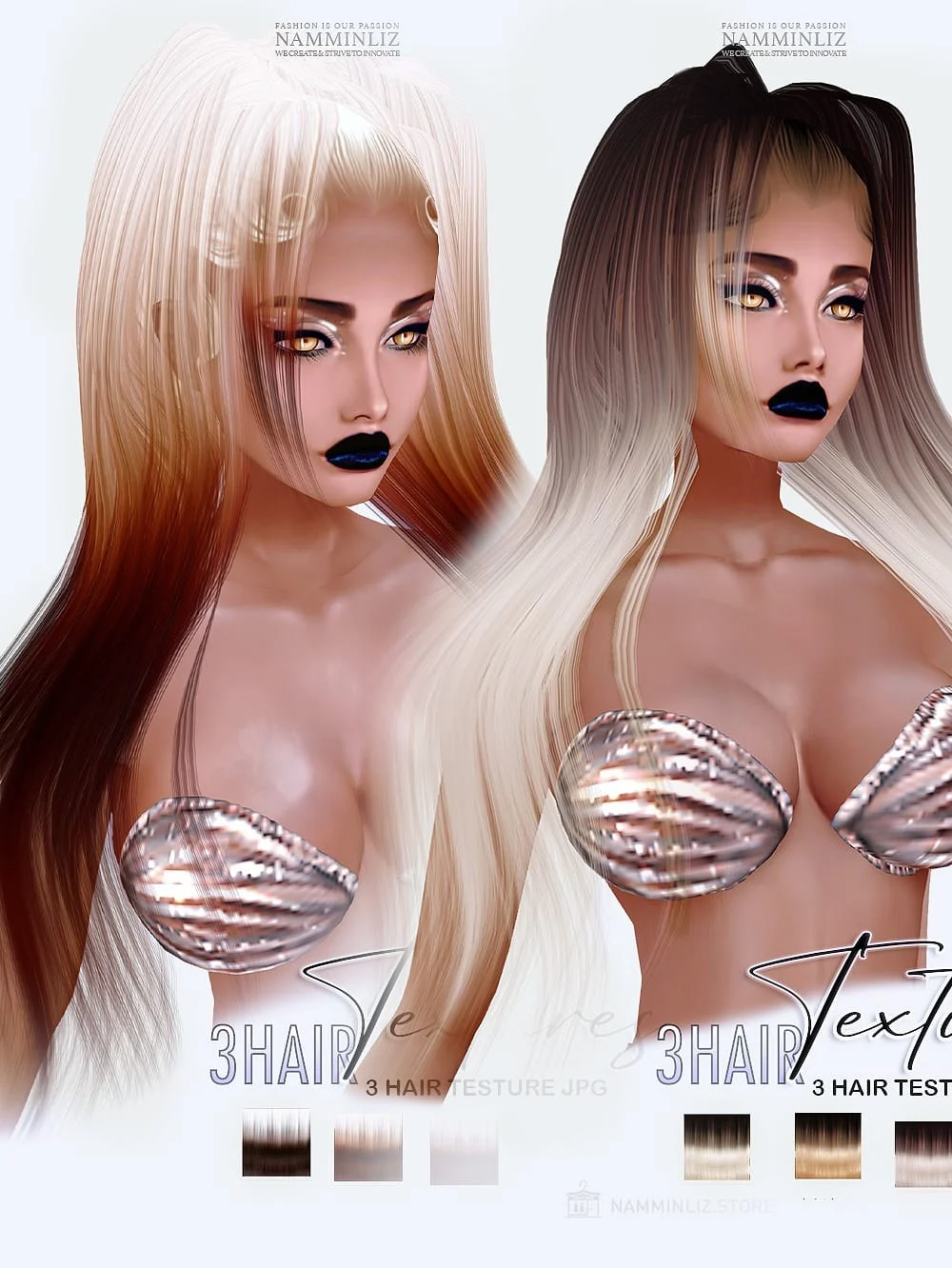 Hair Textures 2 colors