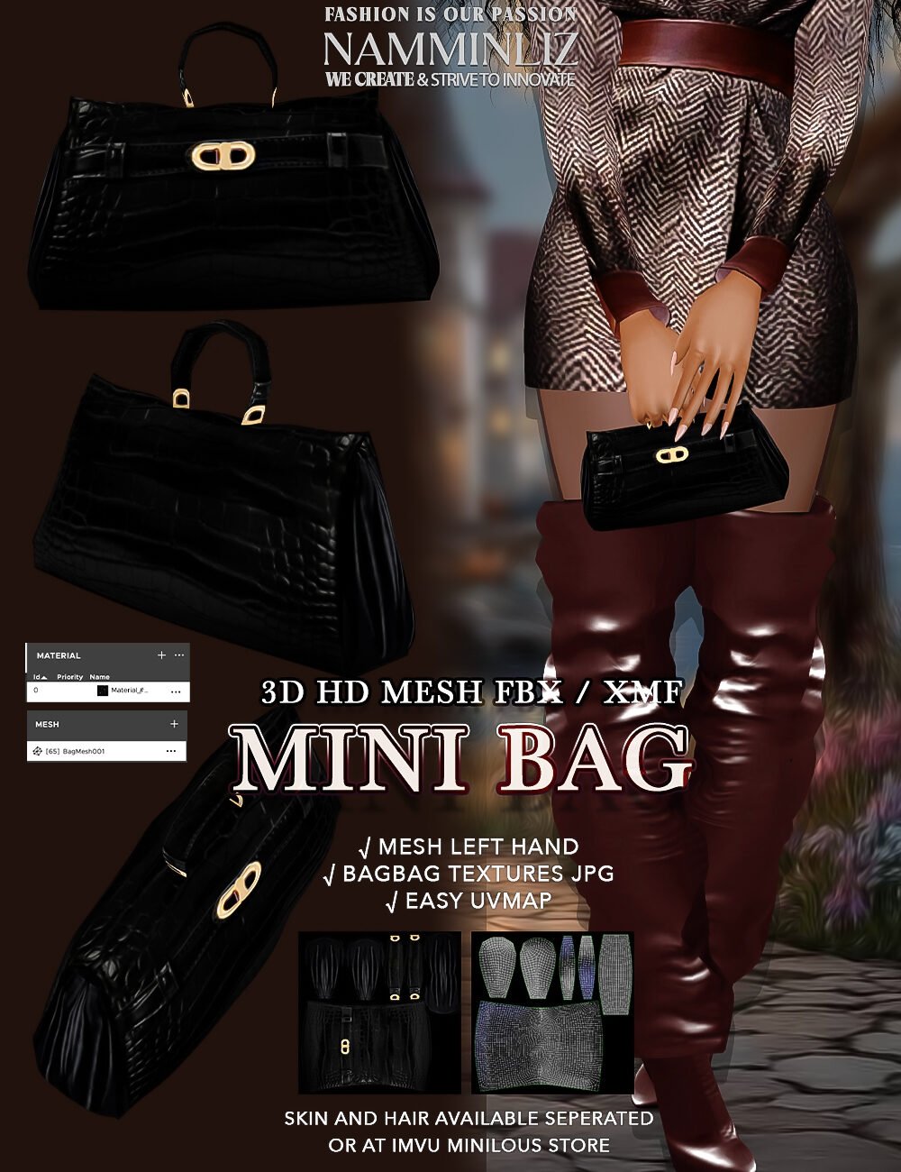 Mini Bag Mesh FBX / XMF