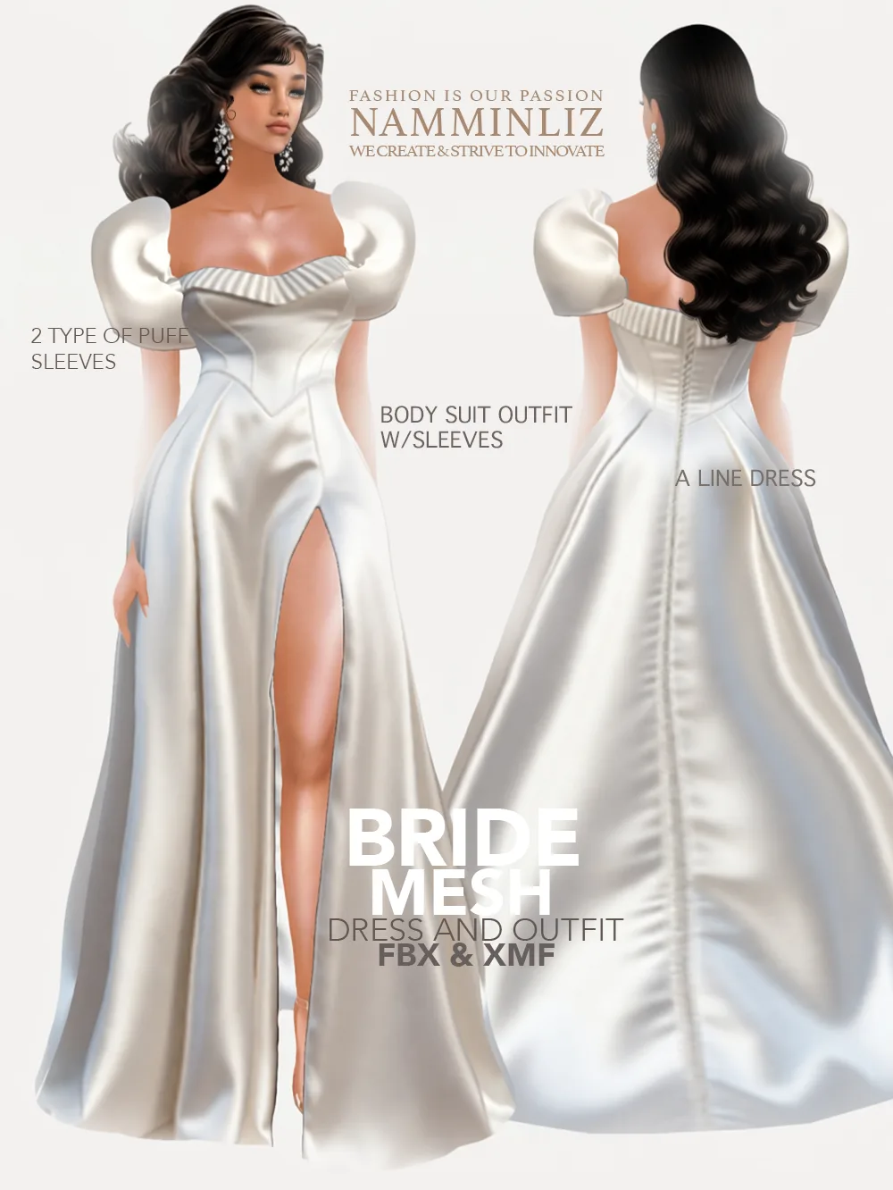 Bride Mesh  5in 1 - FBX XMF