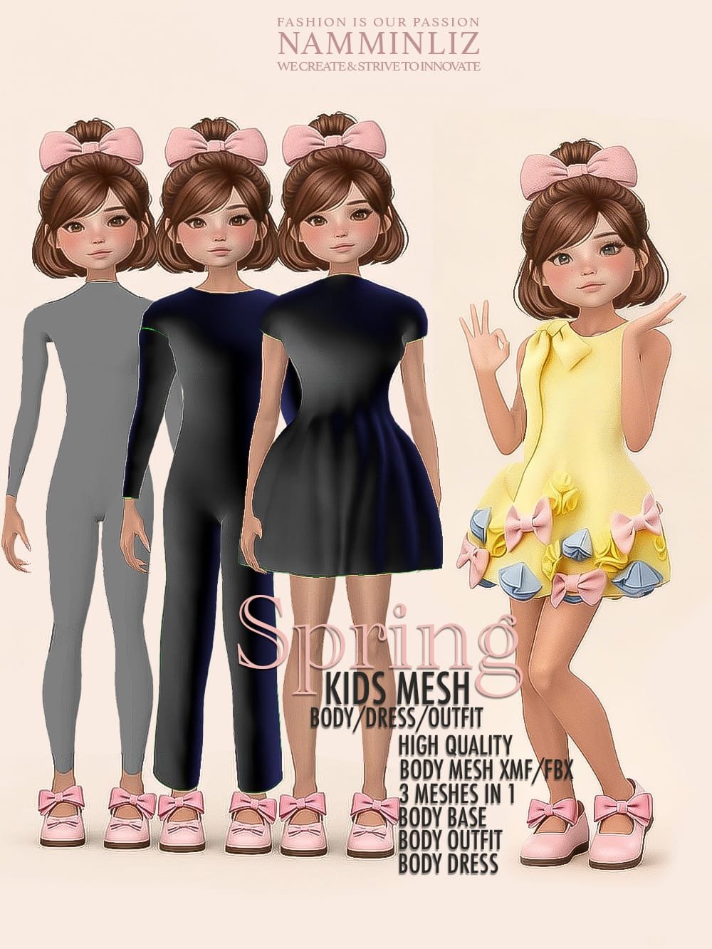 Spring Kid Mesh 3in1 – FBX XMF
