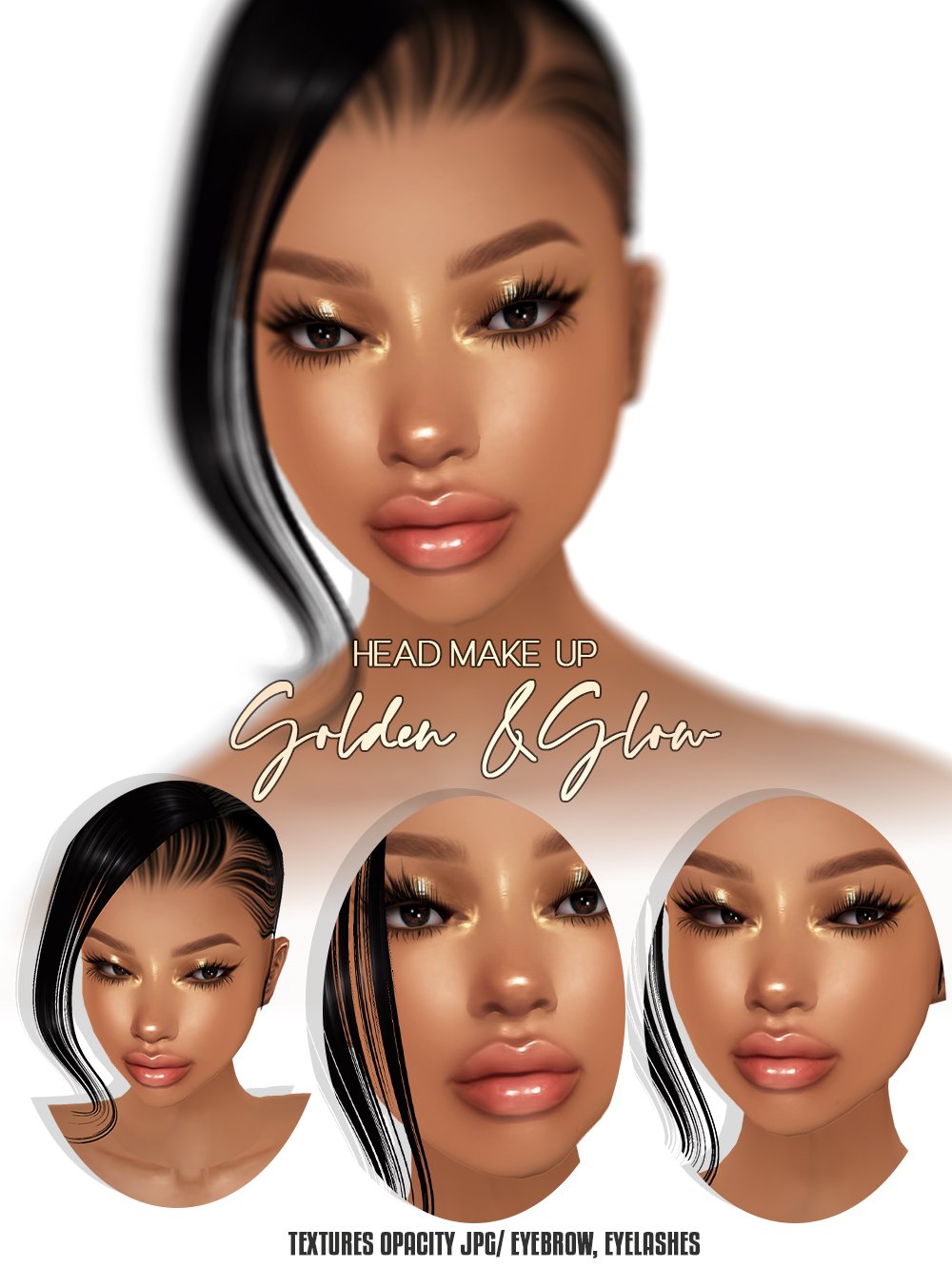 GOLDEN & GLOW head make-up