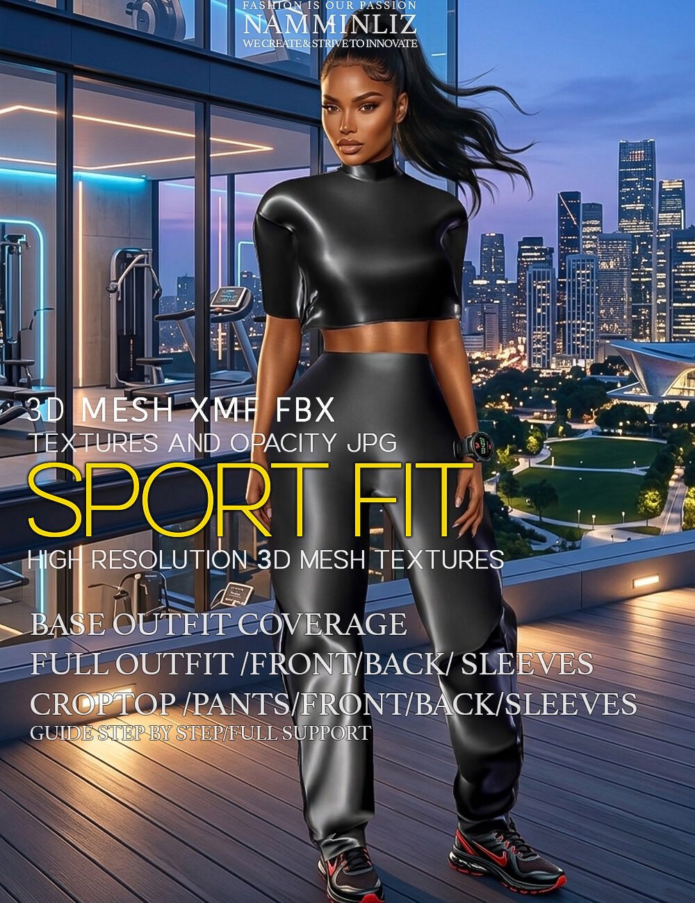 Sport Fit 3D Mesh FBX XMF